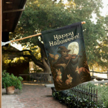 Full Moon Scarecrow Serenade Happy Halloween