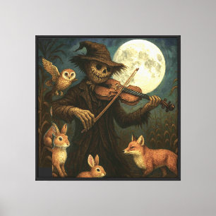 Full Moon Scarecrow Serenade Leinwanddruck