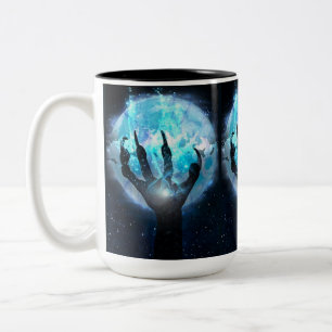 Full Moon Transformation Halloween Zweifarbige Tasse