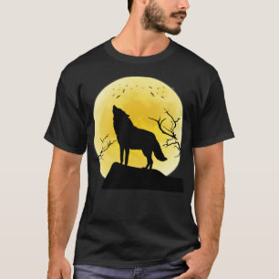 Full Moon Wolf Gönne schwarzen Labradoren Kaninche T-Shirt