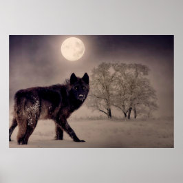 Full Moon Wolf. Poster