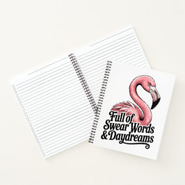 Full of Swear Words and Daydreams Funny Flamingo Notizbuch