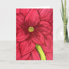 Full Red Flower Blank Karte