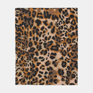 Full seamless jaguar cheetah animal skin pattern. fleecedecke