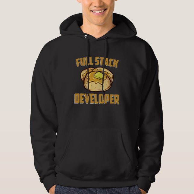 Full-Stack-Entwickler  Computer Coding Pfannkuchen Hoodie (Vorderseite)