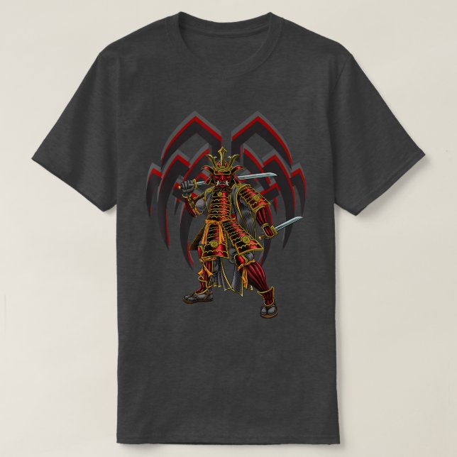 FULL SUITED SAMURAI JAPANESE WARRIOR  T-Shirt (Design vorne)
