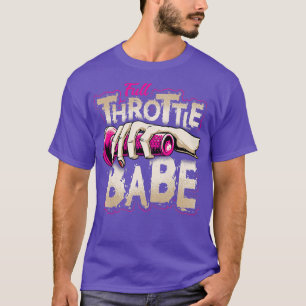 FULL-THROTTLE BABE Biker Dirt-bike Motocross Tee