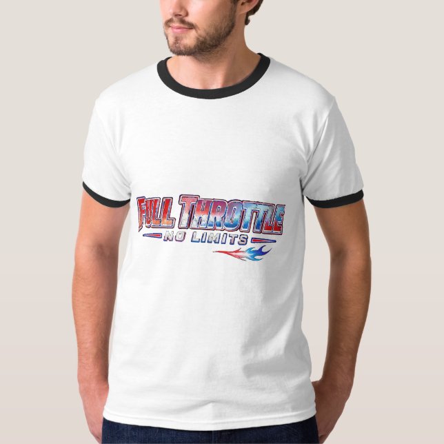 Full Throttle No Limits Patriotic Racing T-Shirt | (Vorderseite)