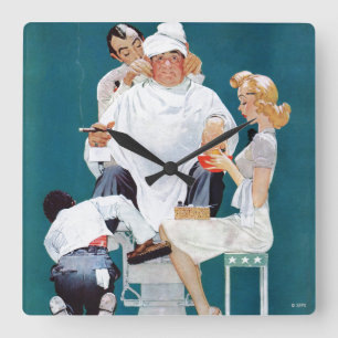 Full Treatment Quadratische Wanduhr