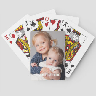 Full Vertical Photo Script Custom Text Poker Cards Spielkarten