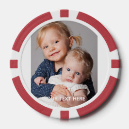 Full Vertical Photo Script Custom Text Pokerchips