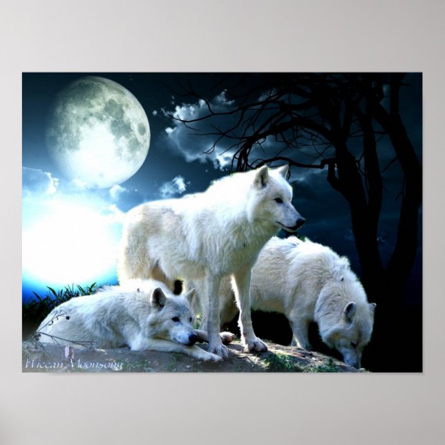 Full Wolf Moon Large Poster (Vorne)