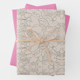 Fülle Blüten   Geschenkpapier Set