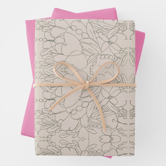 Fülle Blüten   Geschenkpapier Set (Beispiel)