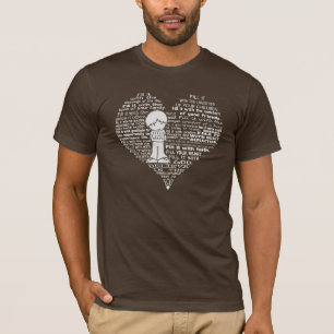 Fülle dein Herz-Weiße Buchstaben T-Shirt