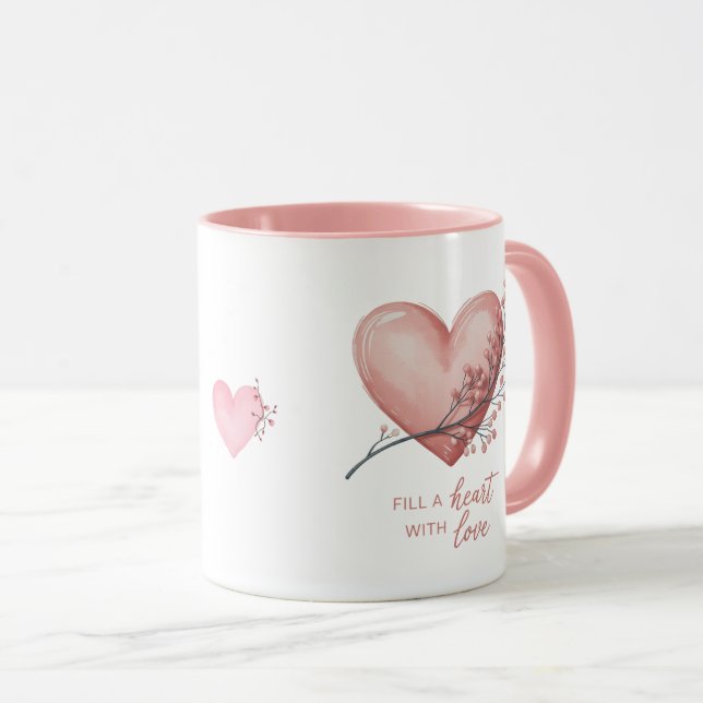 Fülle ein Herz mit Liebe  Tasse (VorderseiteRechts)