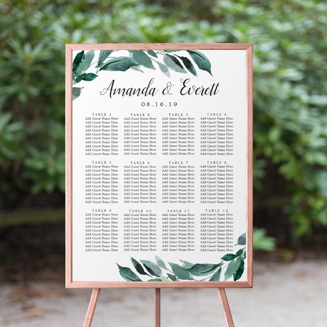 Fülle Foliage Seating Chart Poster (Von Creator hochgeladen)