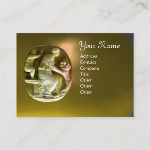 FÜLLE-MONOGRAMM heller gelber Topaz Visitenkarte