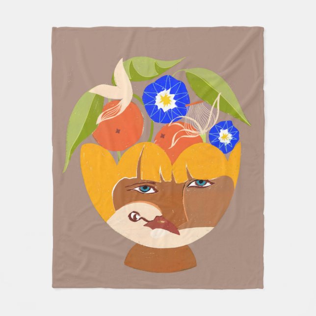 Fülle von Gedanken Fleecedecke (Vorderseite)