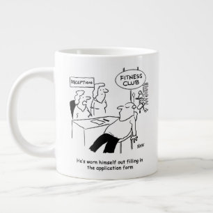 Füllen in einer Fitness Club Form trägt Man Out Jumbo-Tasse