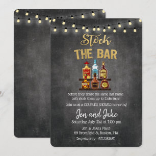 Füllen Sie die Bar-Paare Coed Dusche Einladung