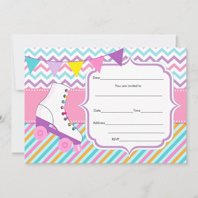 Füllen Sie die Einladungswalze der Einladung Skate (Vorderseite)