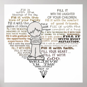 Füllen Sie Ihr Herz Poster