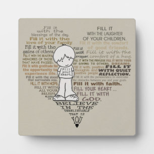 Füllen Sie Ihr Herz-Tan Fotoplatte