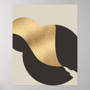 Füller mit metallischem Gold-Look und Tinten-Kunst Poster