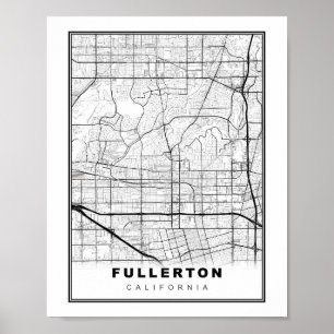 Fullerton Map Poster