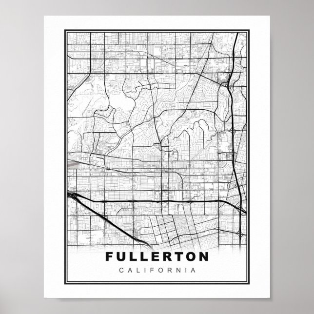 Fullerton Map Poster (Vorne)