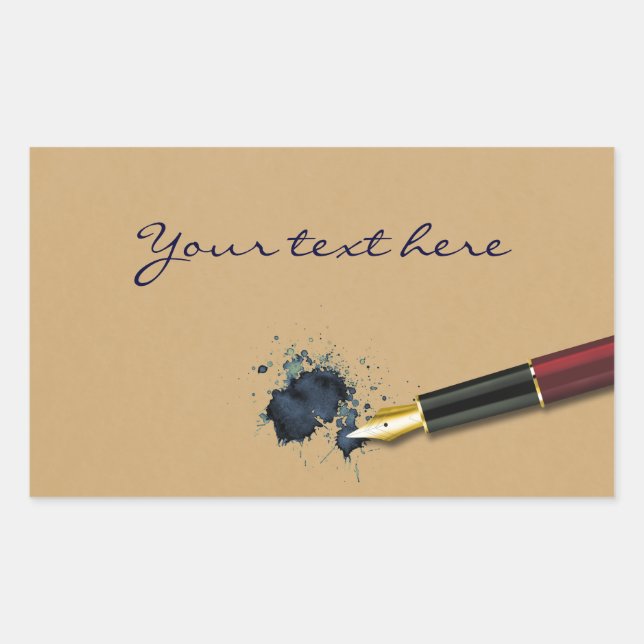 Füllfederhalter mit Tintenlot - Aufkleber (Vorderseite)