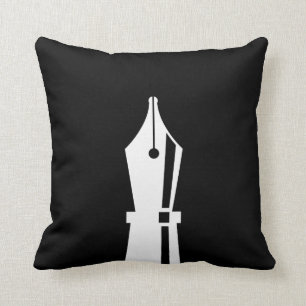 Füllfederhalter-Piktogramm-Wurfs-Kissen Kissen