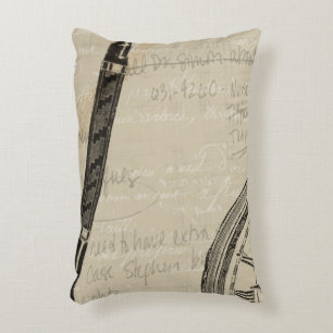 Füllfederhalter und Watchface mit Anmerkungen Zierkissen