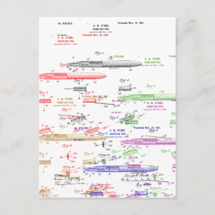 Füllfederpatent Postkarte