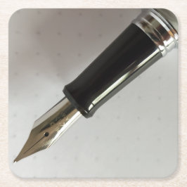 Füllhalter Rechteckiger Pappuntersetzer