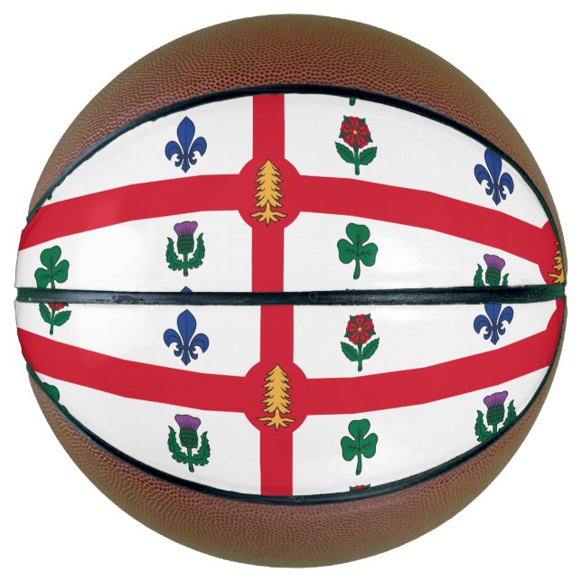 Fullsize Basketball with Flag of Montreal (Vorderseite)