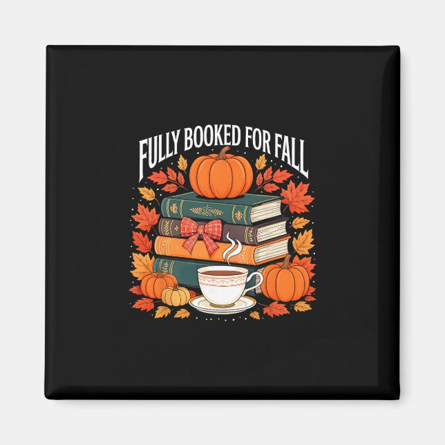 Fully Booked For Fall Teacher Thanksgiving Pumpkin Magnet (Vorne)