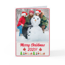 Fully Custom Photo Traditional Folded Xmas Card