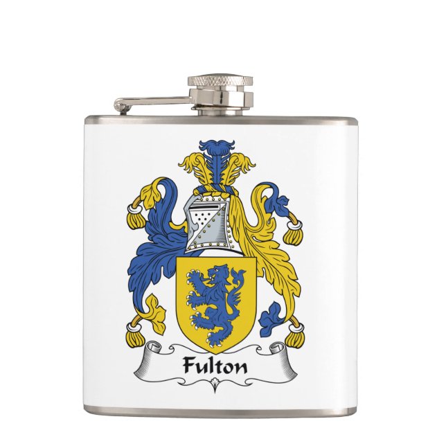 Fulton-Familienwappen Flachmann (Vorderseite)