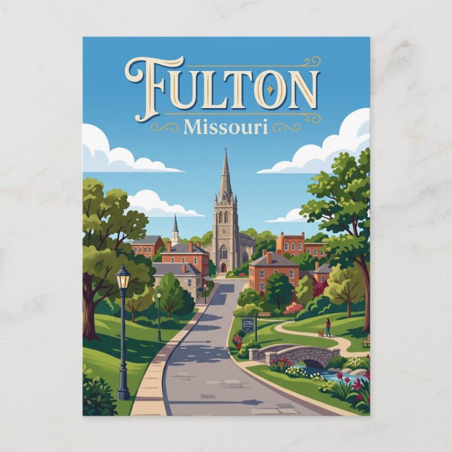 Fulton Missouri Postkarte (Vorderseite)