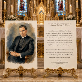 Fulton-Sheen-Seligerklärung-Gebet  Karte