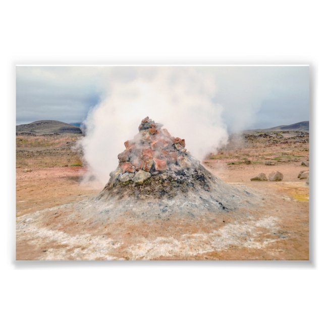 Fumarole, Geothermalgebiet Hverir, Island Fotodruck (Vorne)