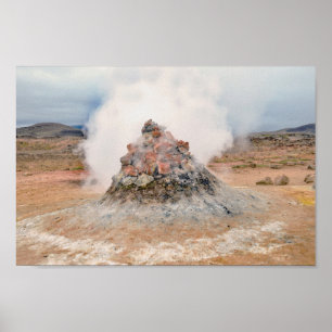 Fumarole, Geothermalgebiet Hverir, Island Poster