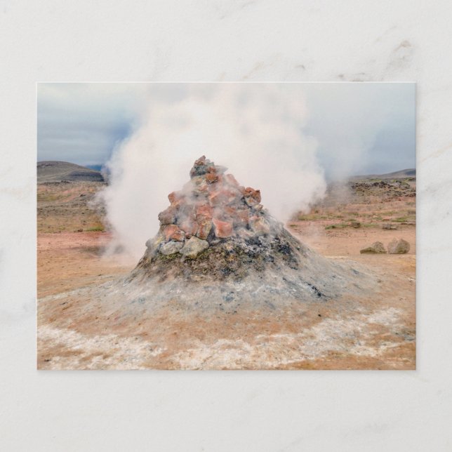 Fumarole, Geothermalgebiet Hverir, Island Postkarte (Vorderseite)