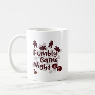 Fumbly Family Game Night Spaß Design Kaffeetasse