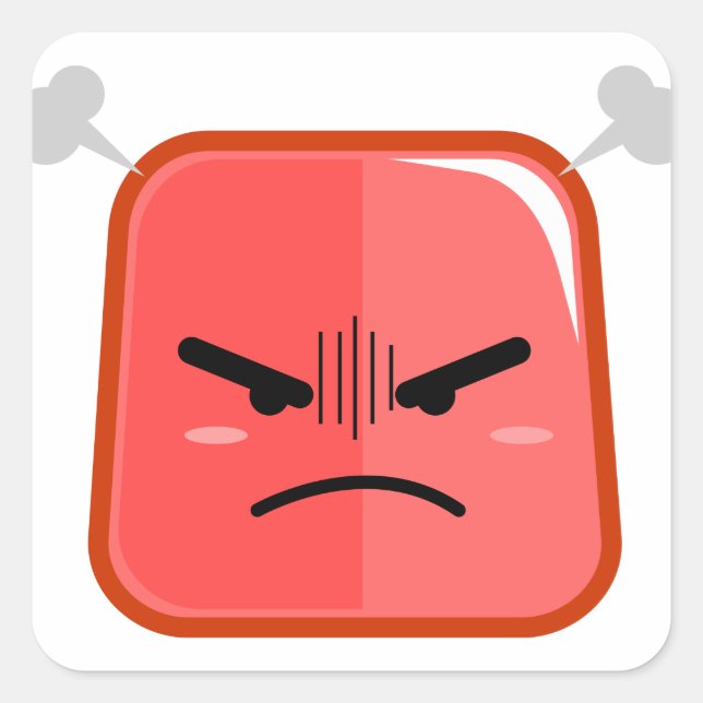 Fuming wütend gegenüber Red Emoji Sticker (Vorderseite)
