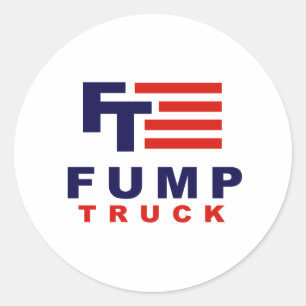 FUMP-LKW - Anti-Trump - Runder Aufkleber