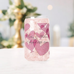 Fun 1001 Rote Herzblasen Thema Brautpaarung Dosenglas