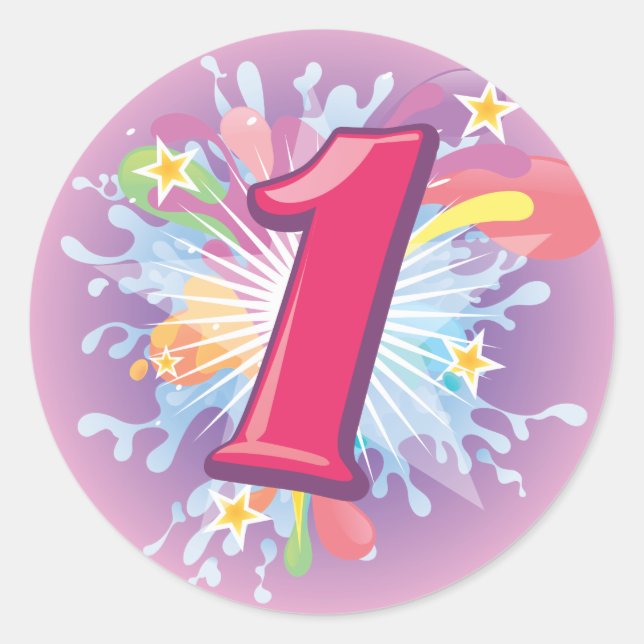 Fun 1 Explosionsaufkleber Runder Aufkleber (Vorderseite)